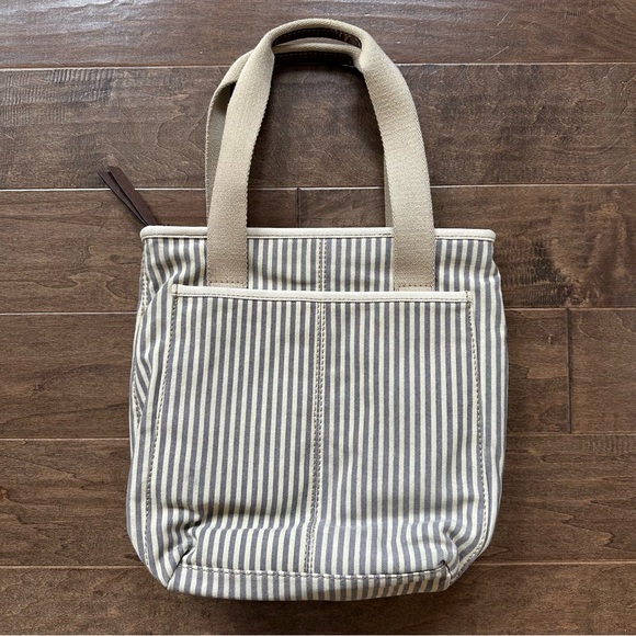 Fossil Striped Canvas Tote Bag - Picture 6 of 16